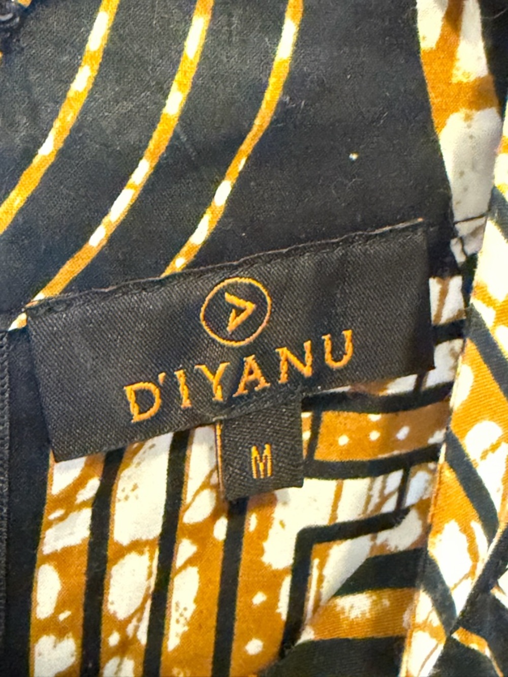 Black & Mustard African Print Geometric Halter Maxi Dress - Picture 2 of 4